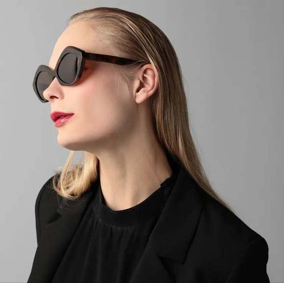 NEW BALENCIAGA HAVANA WOMEN BROWN SUNGLASSES BB0125S 006 - Picture 2 of 5